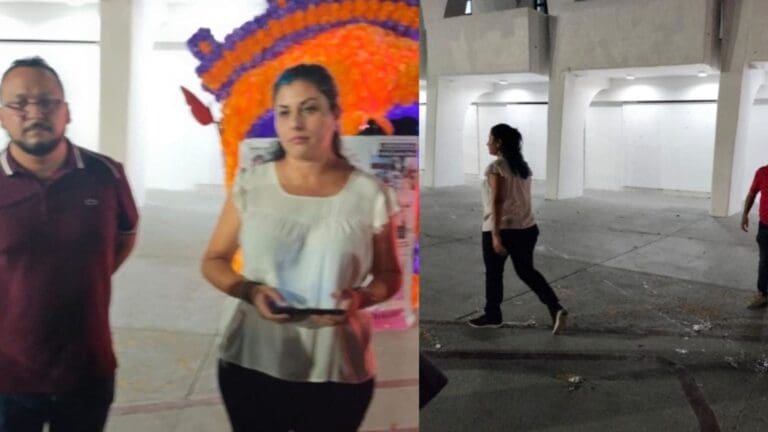 La funcionaria que empujó a una de las Madres Buscadoras en la protesta del viernes en Cancún fue destituida. Antes le arrojaron huevos.