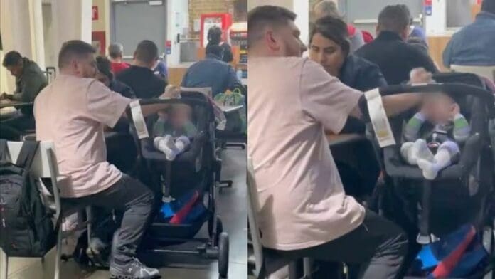 VIDEO: Exhiben en redes a hombre golpeándole la cabeza a un bebé en aeropuerto de Monterrey