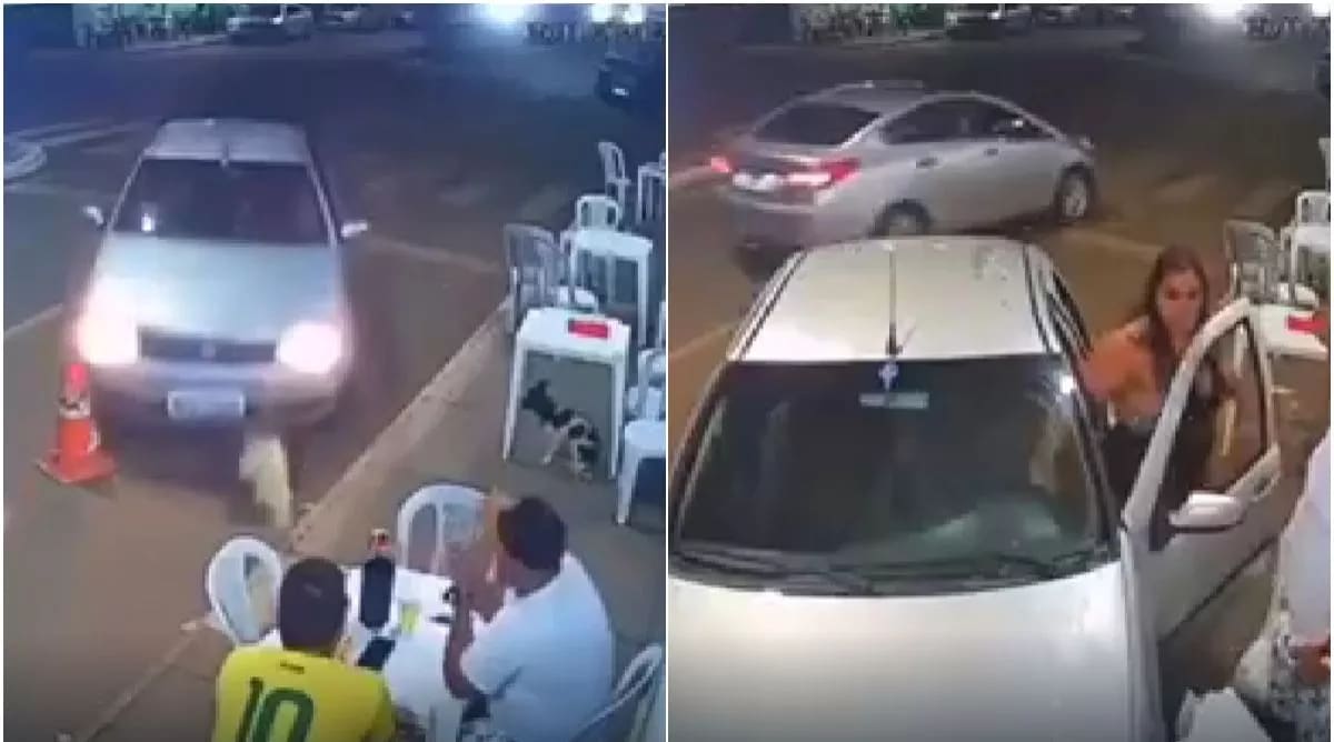 VIDEO: Mujer atropella a su novio por irse a tomar una cerveza con su amigo