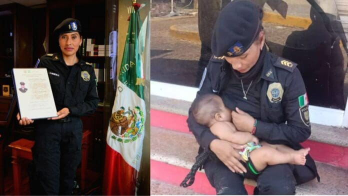 Policía de CDMX que amamantó a bebé en Acapulco es ascendida por su acto de humanismo