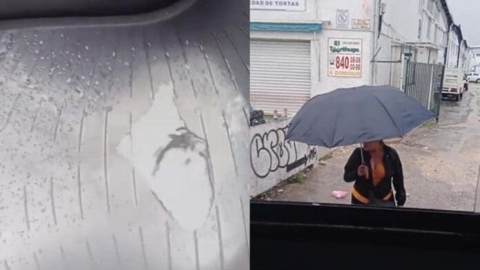 Denuncian el pésimo estado de unidades del transporte público en Cancún. Incluso no tienen vidrios, por lo que se mete el agua cuando llueve.