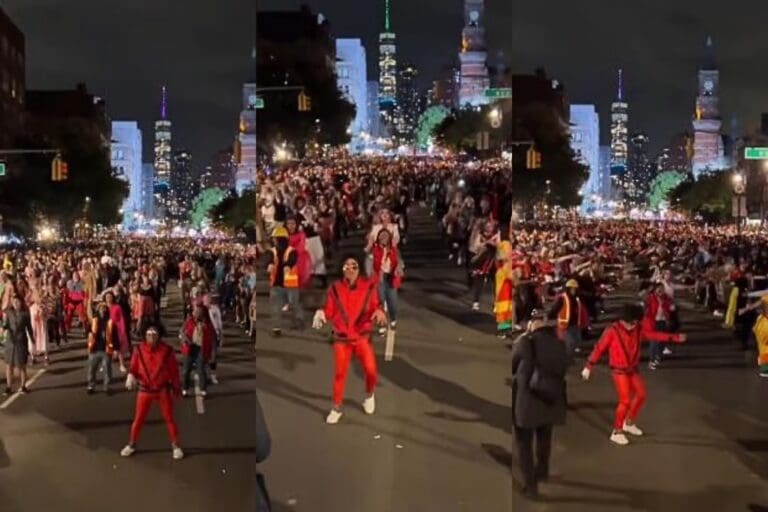 Video: "Thriller" de Michael Jackson se apodera del 'Halloween' en New York