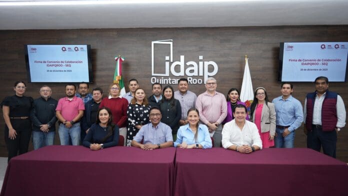 Firma SEQ convenio con el IDAIPQROO para establecer mecanismos de colaboración
