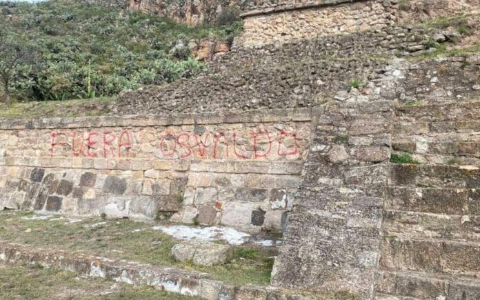 Vandalizan zona arqueológica de Huapalcalco, Hidalgo; se desconoce quiénes son los responsables