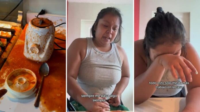 Mujer se quiebra y llora desesperada por ser ama de casa: 