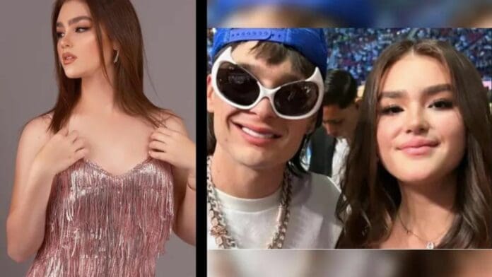 Emily, hija del Canelo Álvarez, se toma una foto con Peso Pluma tras pelea de su papá