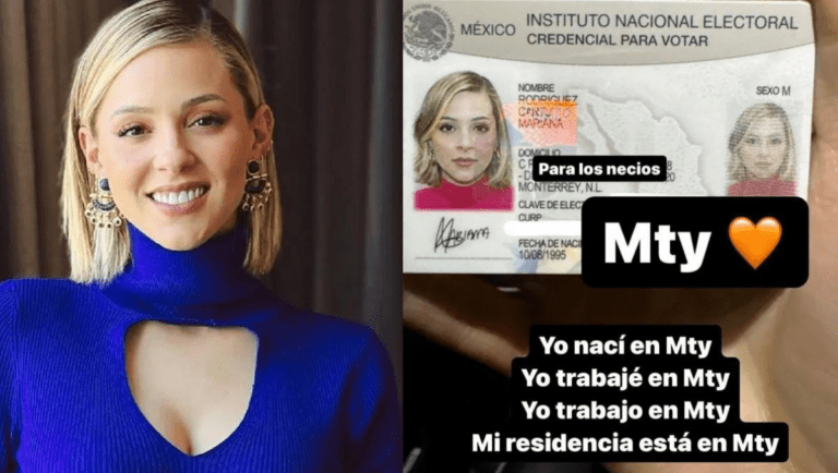 Mariana Rodríguez mostró su credencial del INE; si vive en Monterrey