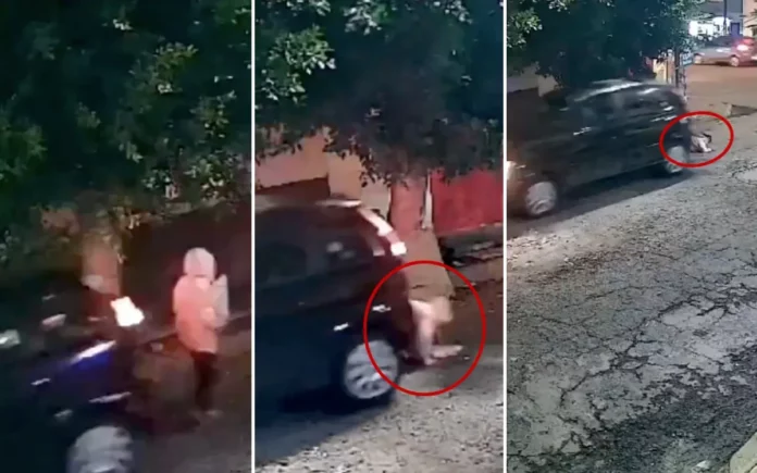 VIDEO Conductor atropella a mujer de 85 años y pasa por encima de ella al huir