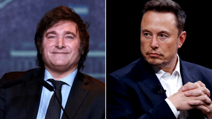 Elon Musk conversa con Javier Milei tras mensajes cruzados en X