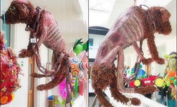 Crean piñata para “dar voz” al maltrato animal y genera debate en TikTok