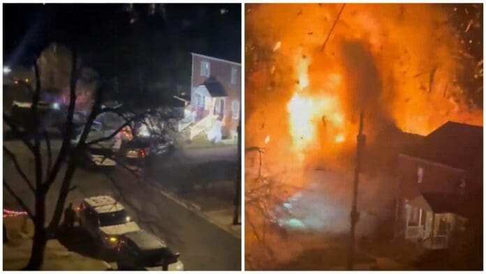 Casa explota durante intento de cateo de la policía en Virginia, Estados Unidos
