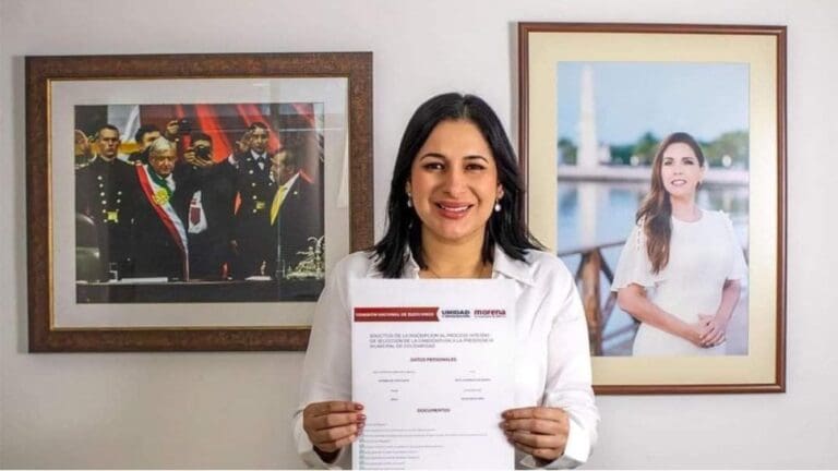 La diputada Estefanía Mercado se registró en el proceso interno de Morena. Busca la candidatura a la alcaldía de Solidaridad.