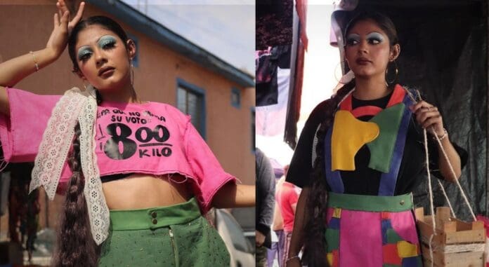Diseñadora mexicana es aplaudida por crea ropa inspirada en el tianguis
