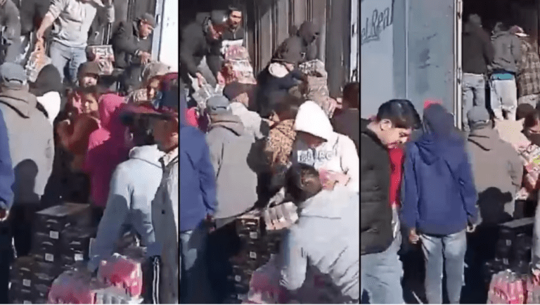 Video: Chofer se detuvo a descansar y pobladores le vaciaron el tráiler en Zacatecas