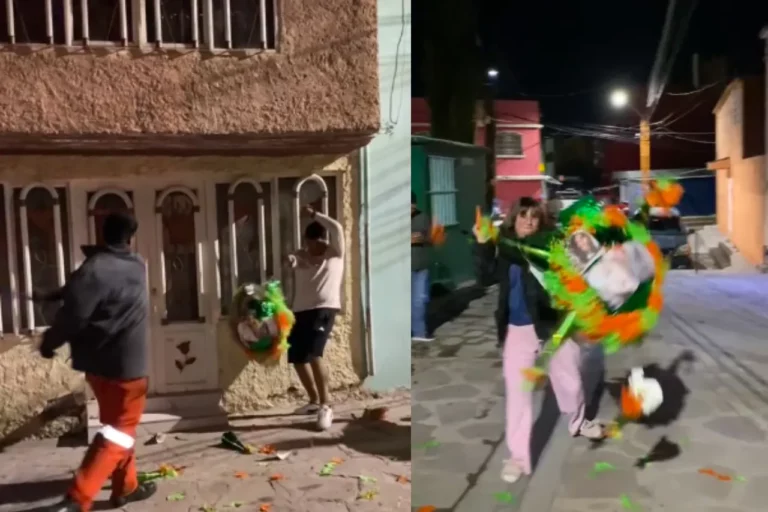 VIDEO: Jóvenes destrozan piñata hecha con fotos de sus ex parejas; posada se vuelve viral