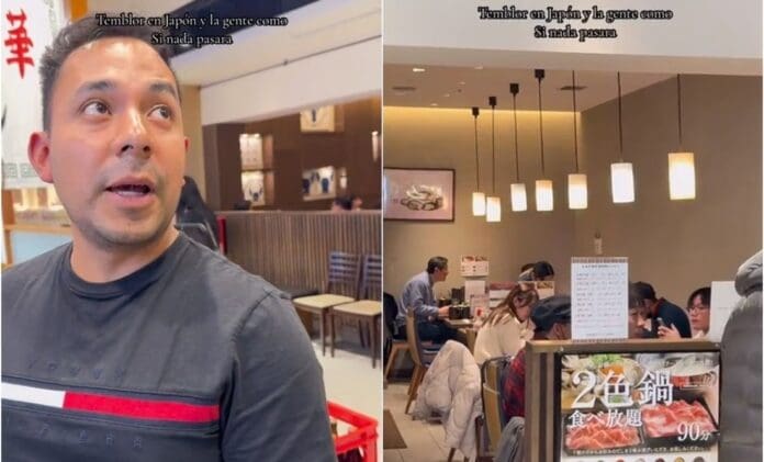 Mexicano graba terremoto en Japón y le sorprende la reacción de la gente
