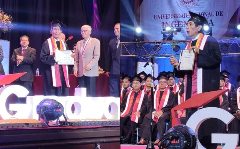 Video: Abuelito se graduó de ingeniero a los 70 años en Perú