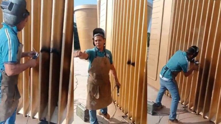 Soldador destruye 'el acordeón más grande de Colombia' porque no le pagaron