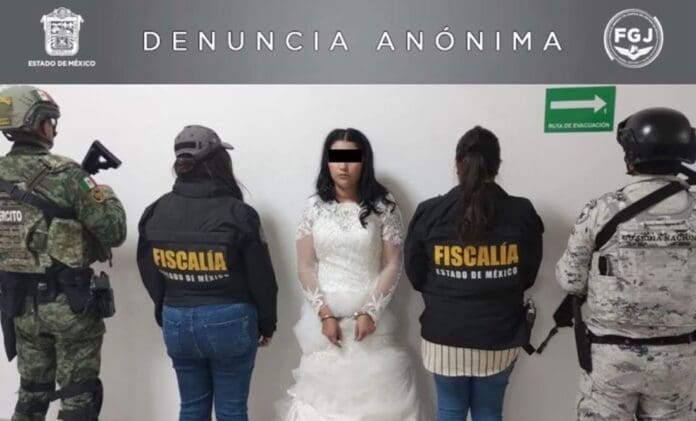 Vestida de novia y antes de su boda, detienen a presunta extorsionadora de la Familia Michoacana