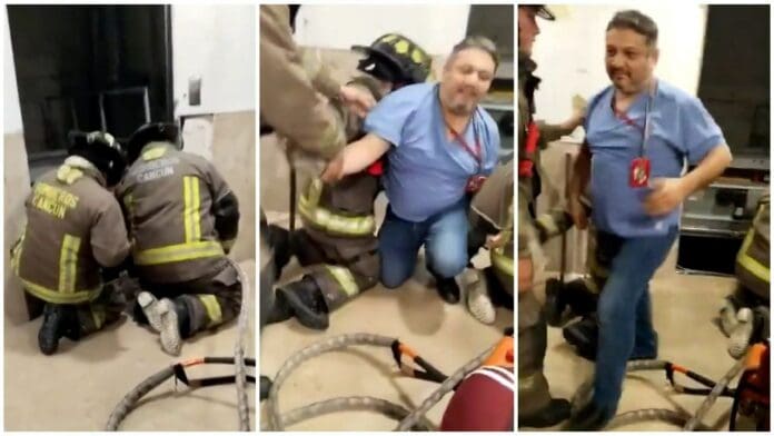 Reportan a trabajador atrapado en elevador del IMSS en Cancún