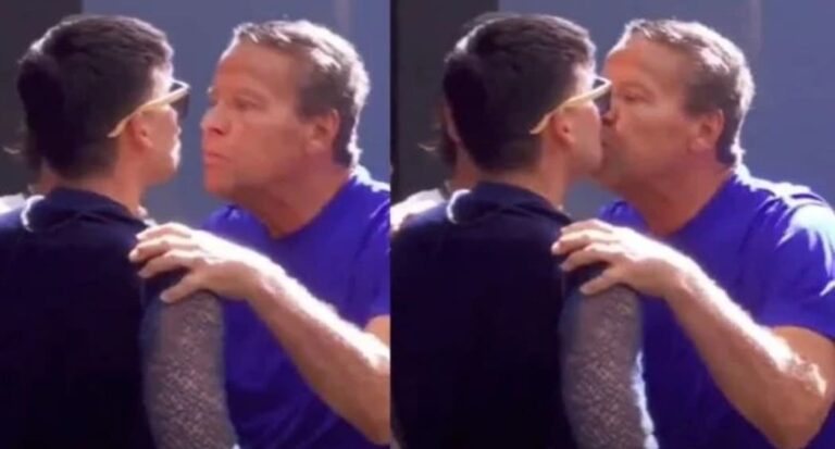 Alfredo Adame causa gran alboroto tras besar en la boca a La Divaza