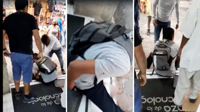 VIDEO: Golpean a ladrón que intentó robarse un celular en Cuernavaca