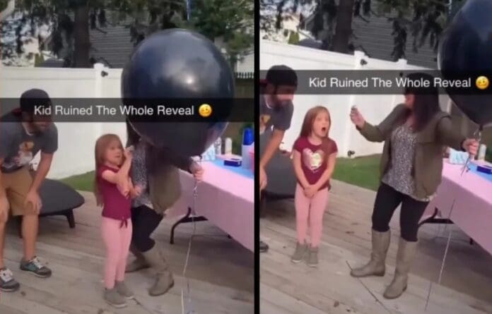 Niña arruina fiesta de revelación de sexo luego de hacer berrinche