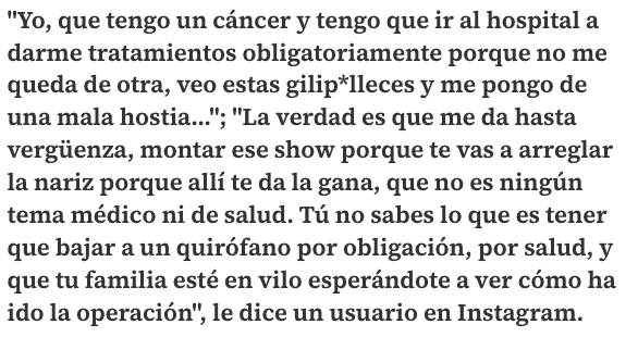 Influencer llora tras resultado de rinoplastia y usuarios le piden no hacer 'drama'