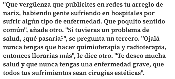 Influencer llora tras resultado de rinoplastia y usuarios le piden no hacer 'drama'