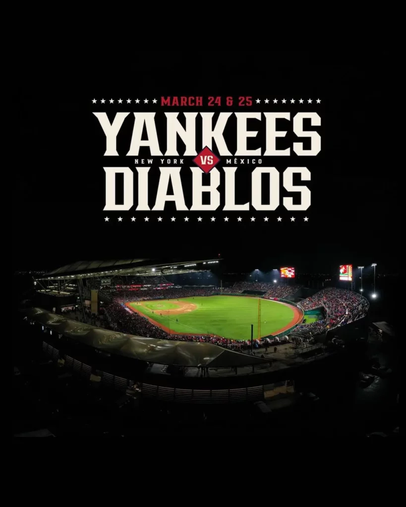 Yankees de Nueva York jugarán partidos de exhibición contra los Diablos Rojos del México