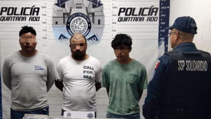 Tres sujetos armados son detenidos tras realizar detonaciones en Playa del Carmen