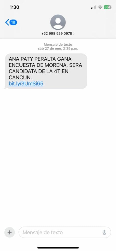 Con llamadas y mensajes telefónicos intentan convencer a cancunenses que Ana Paty Peralta no está reprobada entre los alcaldes de México  