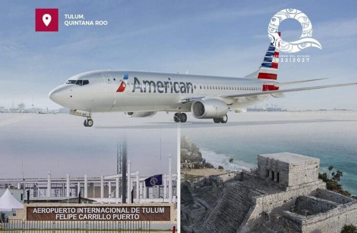 Confirma Mara Lezama que American Airlines será la mayor línea en operar vuelos en el aeropuerto de Tulum