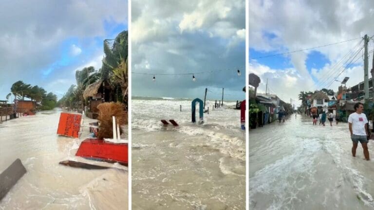 A tres días de la tormenta, Holbox sigue bajo el agua
