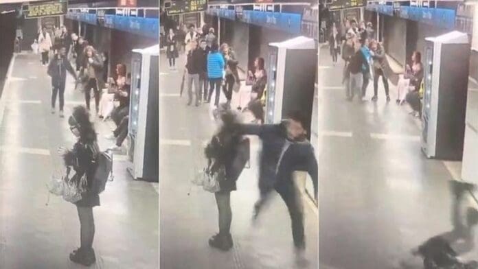 Un hombre agrede violentamente a varias mujeres en el metro