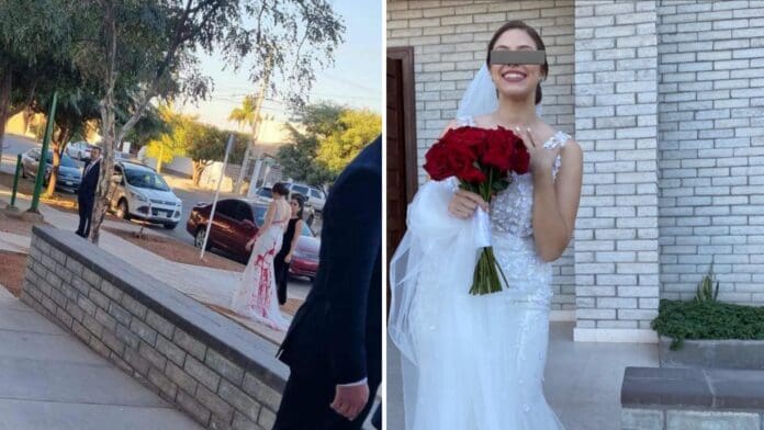 Arrojan pintura a novia el día de su boda; acusan que fue su suegra