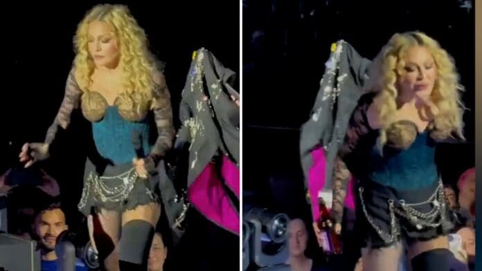 VIDEO: Llueven críticas a Madonna tras escupir a su público en pleno show