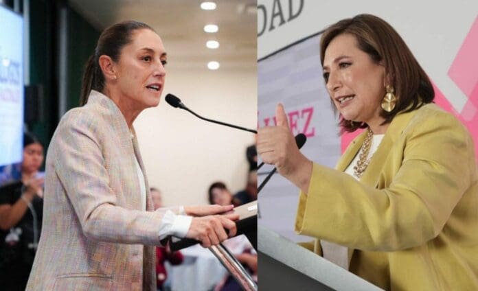 Claudia Sheinbaum, candidata de la Cuarta Transformación tiene 23 puntos de ventaja sobre la abanderada de PAN, PRI y PRD.