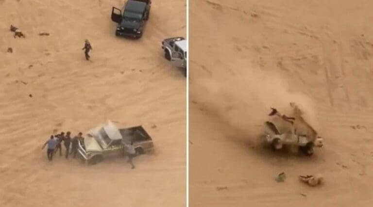 Un lamentable percance ocurrió en el desierto de Altar en Sonora. Una camioneta volcó y dos personas perdieron la vida.