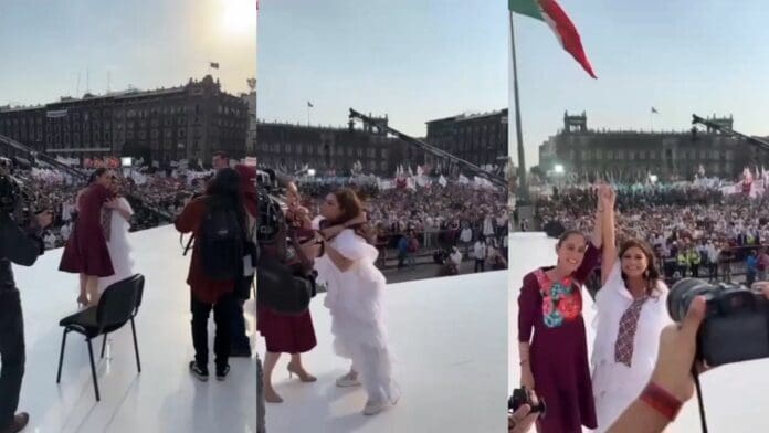 ¿Jaloneos con Sheinbaum? Clara Brugada aclara la polémica en arranque de campaña