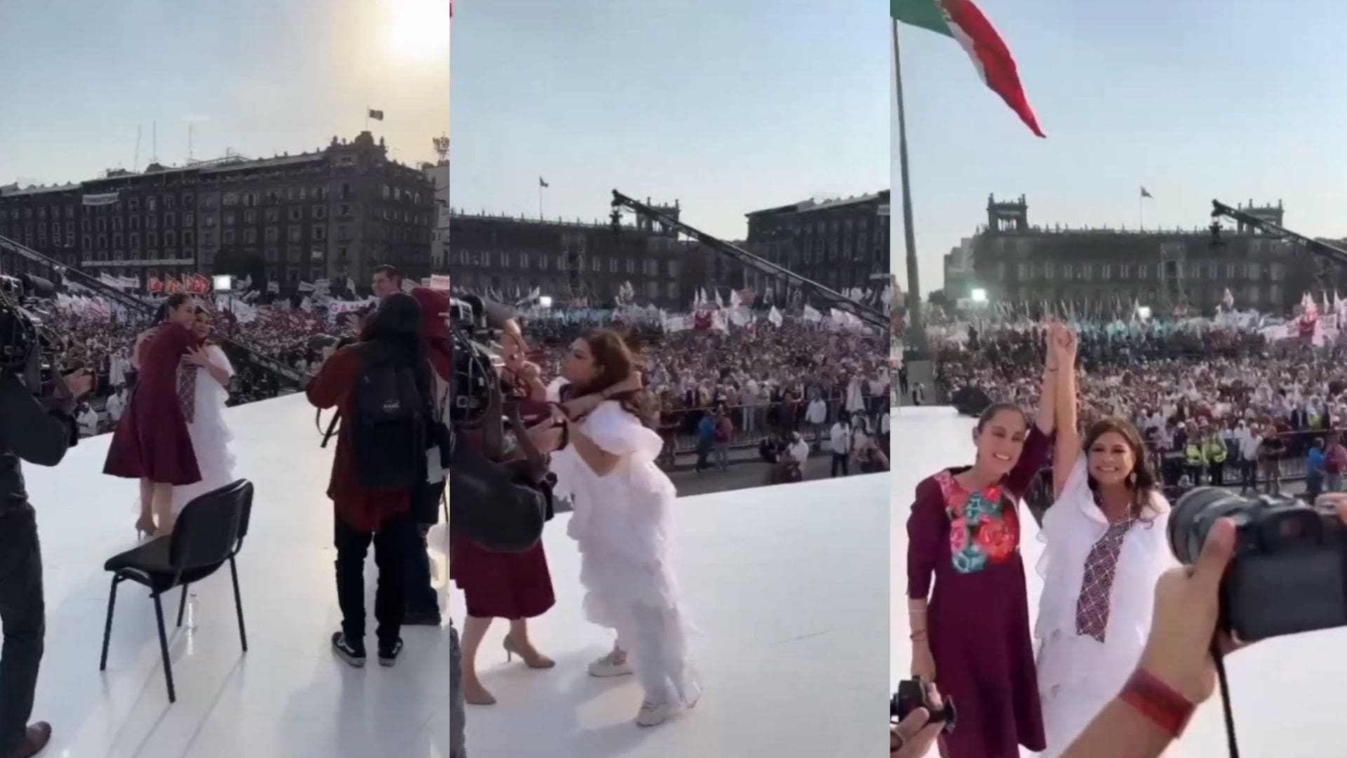 ¿Jaloneos con Sheinbaum? Clara Brugada aclara la polémica en arranque de campaña