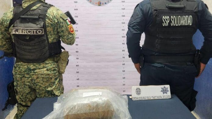 Policía de Solidaridad asegura droga en costa de Playa del Carmen