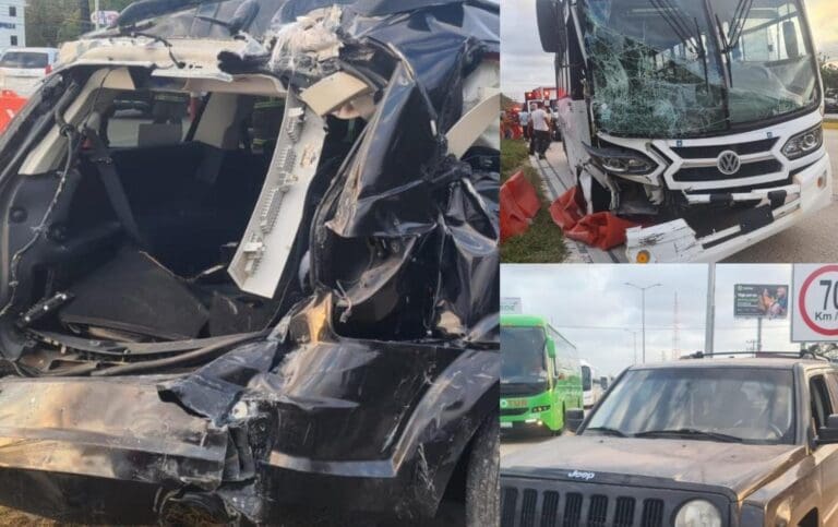 Un nuevo choque en calles de Cancún dejó cinco personas lesionadas. Fueron cuatro las unidades que terminaron impactándose este lunes.