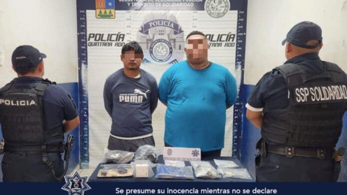 Policía de Solidaridad detiene a dos ladrones que asaltaron una casa de empeño en el fraccionamiento Palmas I