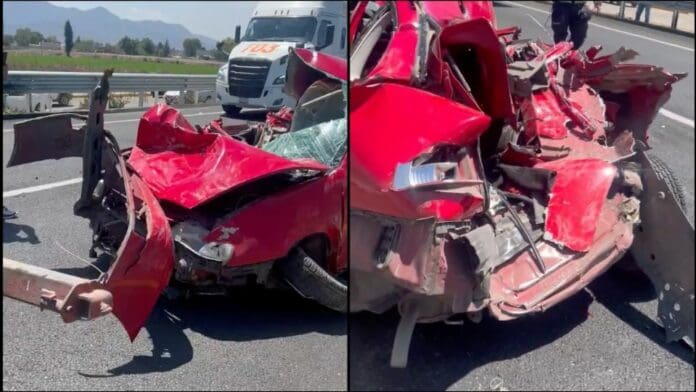Aparatoso accidente en Circuito Exterior Mexiquense; un trailer sin frenos impacta contra siete vehículos