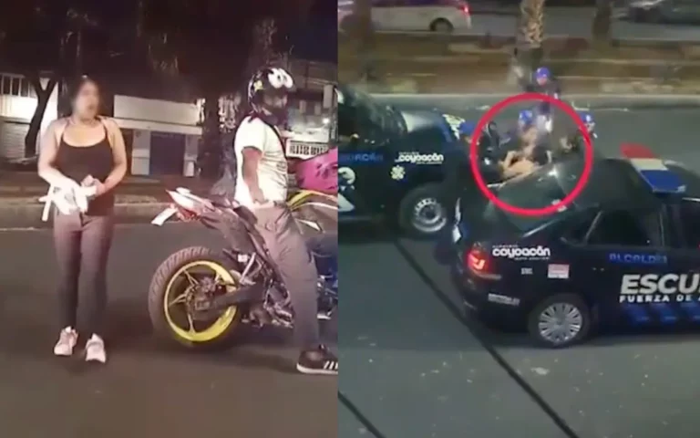 Mujer insulta y agrede a policías; uniformada la somete con jalón de cabello