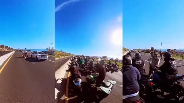 Motociclistas agreden a elementos de la Guardia Nacional en carretera Tijuana - Ensenada