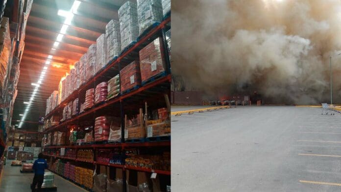 Fuerte incendio en Bodega Treviño en Reynosa, Tamaulipas; reportan ocho lesionados