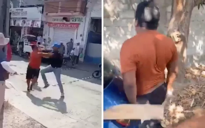 Sujetos agarran a tablazos a hombre que se negó a pagar derecho de piso en Tonalá, Chiapas