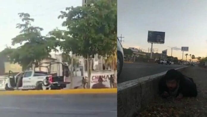 Un reportero estaba transmitiendo en vivo cuando se desató una balacera en Culiacán, Sinaloa. Por fortuna salió ileso.